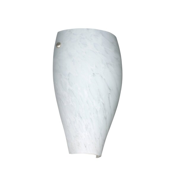 Besa Lighting Chelsea Wall Sconce, Carrera, Polished Nickel Cap Finish, 1x75W Incandescent 704319-PN - main